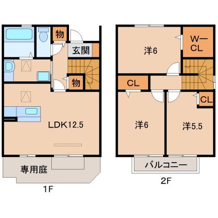 紀和駅 徒歩7分 1-2階の物件間取画像